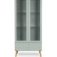 Tenzo 1670-676 Dot Designer Vitrine Holz, pastellgrün / eiche, 43 x 79 x 178,5 cm
