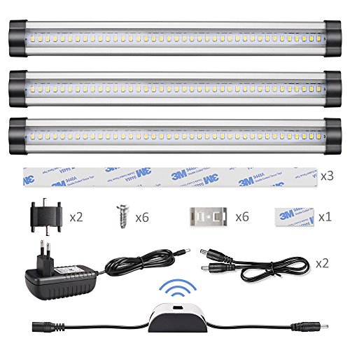 Ustellar LED Unterbauleuchte Set mit Bewegungsmelder , Schrankleuchte Set , 30cm 12V Schranklampe Unterbaulampe , für Küche Kleiderschrank