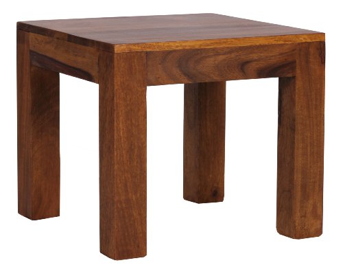 WOHNLING Couchtisch Massiv 45 x 45 cm Massivholz Wohnzimmertisch