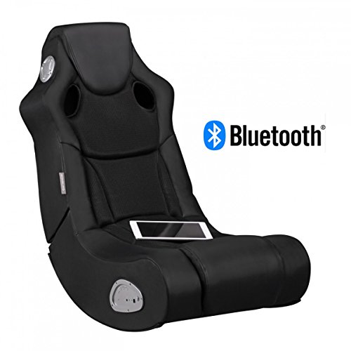 WOHNLING Soundchair BOOSTER mit Bluetooth | Musiksessel mit eingebauten Lautsprechern | Multimediasessel für Gamer | Musiksessel 2.1 Soundsystem - Subwoofer | Music Gaming Rocker Racing Chair