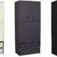 WOLTU SS5022 Serie Kleiderschrank mit Flügeltür Garderobenschrank Faltschrank Schmal Stoff Textil Garderoben Schrank Regal 74x46x172 cm