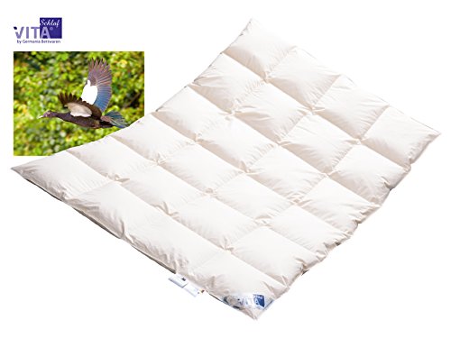 Winter Daunendecke Daunenbett MEGA WARM Premium Decke WILDENTE Made in Germany since 1947 Größe (135x200cm)