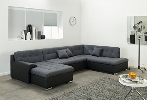 Wohnlandschaft ROCKY von ARBD, Couchgarnitur U-Form, mit Schlaffunktion 325 x205cm