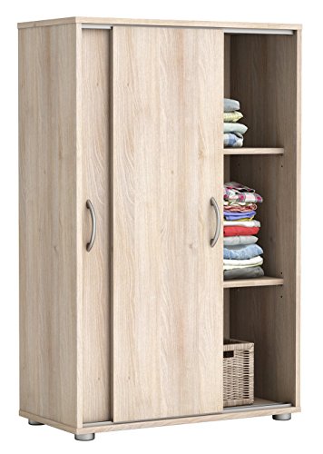 Wäscheschrank Akazie 2 Türen B 68 cm H 106 cm Schrank Schiebetürenschrank Holzschrank Kinderzimmer Jugendzimmer Schlafzimer Kleiderschrank