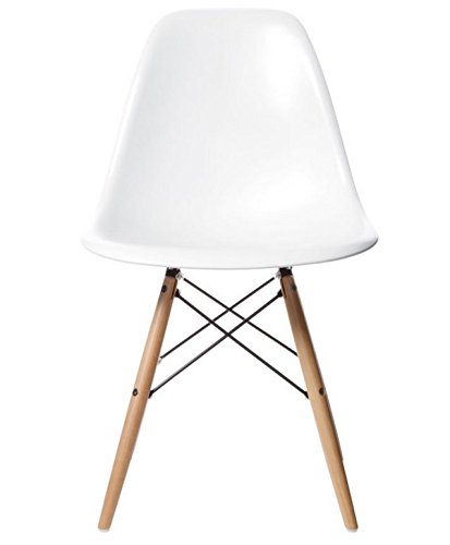 crazygadget – Inspired by Charles & Ray Eames DSW Eiffel Esszimmer Holz Retro Design für Büro Stuhl – weiß