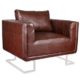 vidaXL Luxus Ledermixstuhl Sofa Lounge Wohnzimmer Sessel Relaxsessel Couch Ledermixsessel