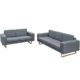 vidaXL Sofa Polstersofa 5-Sitzer Stoffsofa Loungesofa Couch Wohnzimmer Möbel Hellgrau