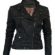 0508 Damen Übergangsjacke Vegan Lederjacke in 15 Farben Biker Style