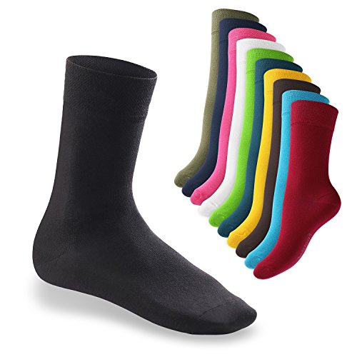 10 Paar EVERYDAY! Socken von footstar für Damen und Herren - Viele trendige Farben | Größen 35-50 | von celodoro