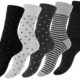 10 Paar Süsse Damensocken & Mädchensocken "Dot´s and Stripes", Baumwolle - gepunktet und geringelt