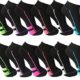 12 Paar Damen Sneaker Socken schwarz mit Top Design 90% BW 5% Elasthan Art 422