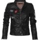 2516 Damen Übergangsjacke Lederjacke 8 Farben Rock N Roll Style Vegan Leder