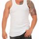 4, 8 oder 12 Herren Unterhemd Classic in FEINRIPP Tank Top weiß Muskel Shirt Trägershirt aus 100% gekämmter Baumwolle