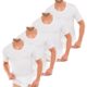 4 Schiesser Herren Unterhemden 1/2 Arm Baumwolle Feinripp - Weiß