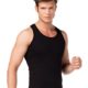 4er-Pack Herren Tank-Top Doppelripp-Unterhemden Schwarz 100 % gekämmte Baumwolle Achselhemd Unterwäsche Größen 5-10 stylenmore