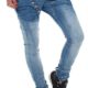 5857 MOZZAAR Damen Jeans Hose Röhrenjeans Haremshose Röhre Damenjeans Hüftjeans