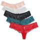 5er Pack MOONIGHT Damen Spitze Strings Dessous Tangas Packung Unterwäsche