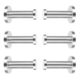 6 Stück Edelstahl Wandmontage Robe Haken Mantel Haken Handtuch Wand Garderobenhaken, Gebürstetem Nickel, 2 Zoll