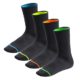 8 Paar Neon Glow Socken von Footstar | Damen & Herren | Schwarze Baumwollsocken | Angenehmer Sitz durch Elasthan & Piqué-Bund - Qualität von celodoro