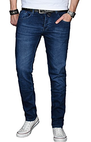 A. Salvarini Designer Herren Jeans Hose Basic Stretch Jeanshose Regular Slim