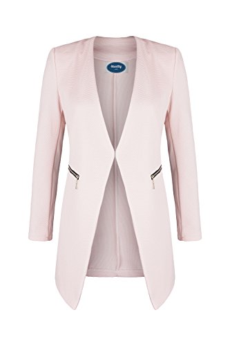 AO Long Blazer kragenlos mit Zipper