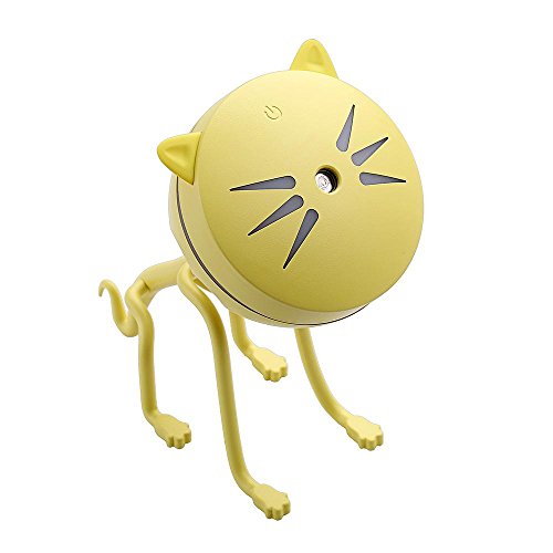 AOLVO Mini Katze LED Luftbefeuchter D Air Baby-Lampe Nacht Licht LED Diffusor für Zuhause, Yoga, Büro, SPA, Kinderzimmer, Familie, Büro, Kinder Mist Maker