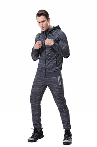 Airavata Herren Trainingsanzug Sweatjacke Hose Sportbekleidung Jogging Fitnessanzug