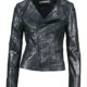 Ashley Brooke Damen-Jacke Lederjacke schwarz Silber Größe 40