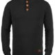 BLEND Leonardo Herren Strickpullover Feinstrick Pulli mit Grandad-Kragen aus hochwertiger Baumwollmischung