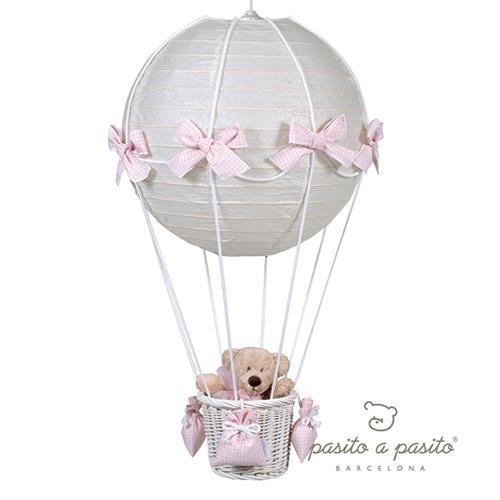 Ballonlampe Pasito a Pasito vichy karo rosa