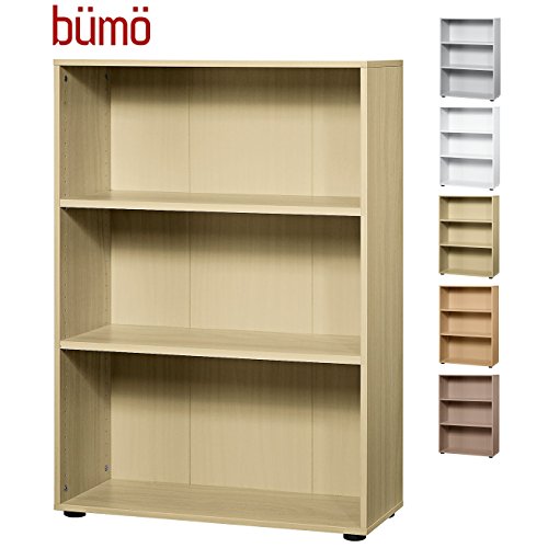 Bümö® Aktenregal aus Holz | Büroregal für Aktenordner | Regal für Ordner | Bücherregal inkl. Einlegeböden | in 5 Farben verfügbar