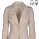 CARINACOCO Damen Blazer Tailliert Kurz Elegante Langarm Slim Business Anzug Casual Einreihig Kurzblazer Mantel Jacke Oberteil