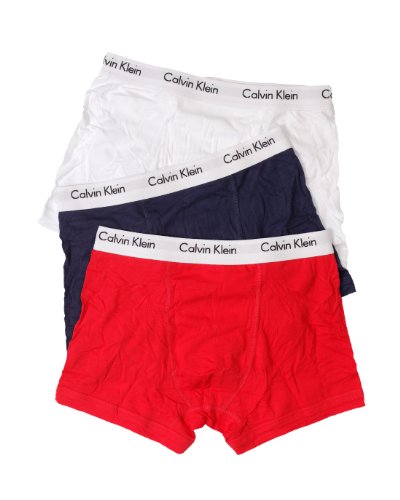 Calvin Klein Herren Boxershorts Low Rise Trunk, U2664G-100-3 Pack-TS