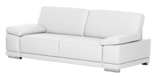 Cavadore Ledersofa Corianne / Kleine Couch in hochwertigem Echtleder und modernem Design / Mit Armteilverstellung