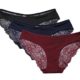 CharmLeaks Damen Panties Lace Slips Spitze Unterwäsche Tangas Unterhosen Mehrpack