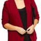 Cokar Blazer Damen Langarm Große Übergröße Einfarbig Jacke Ohne Verschluß