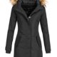 DESIRES Damen Envy Parka lange Jacke Designer Winter-Mantel mit Kapuze aus hochwertigem Material