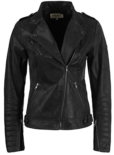 DESIRES Zalla Damen Lederjacke Biker-Jacke Rauleder