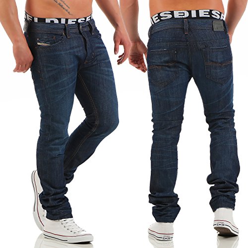 DIESEL Herren Jeans THAVAR 0842N Slim Skinny Hose