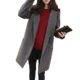 Damen Elegant Faux Wollmantel Wolljacke Dufflecoat Parka Schöner Winter Trenchcoat Langarm Outwear