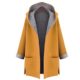 Damen Mantel Übergangsjacke Langarm Abschnitte Jacken mit Kapuze und Zwei Eingrifftaschen Vorne Loose Offener Outerwear Parka Herbst Coat
