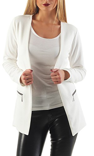 Damen lang Blazer elegant mit Reißverschluss ( 501 )