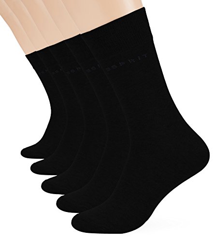 ESPRIT Herren Strick Socken Uni, 5er Pack