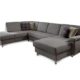 Eckcouch "Winstono" / Federkern Sofa mit Bettfunktion und verstellbarer Rückenlehne