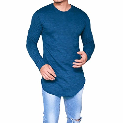 Elecenty Herren Langarmshirt Bluse Lange Rundkragen Slim Fit T-Shirt Männer Pullover Sweatshirts Streetwear Classics Hemden Tops Kompressionsshirt