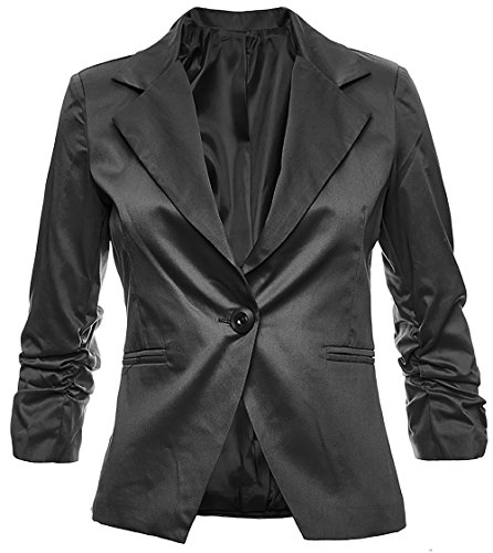 Eleganter Damenblazer Blazer Baumwolle Jäckchen Business Freizeit Party Jacke in 26 Farben 34 36 38 40 42