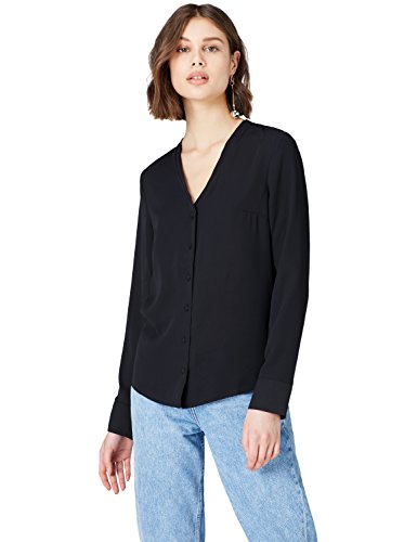 FIND Damen Bluse mit V-Ausschnitt