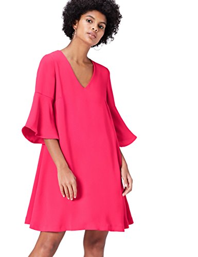 FIND Kleid Damen mit A-Linien-Form und Trompetenärmeln