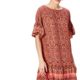 FIND Kleid Damen mit Boho-Muster und Glockenärmeln