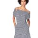 FIND Kleid Damen tailliert mit schulterfreiem Carmen-Design